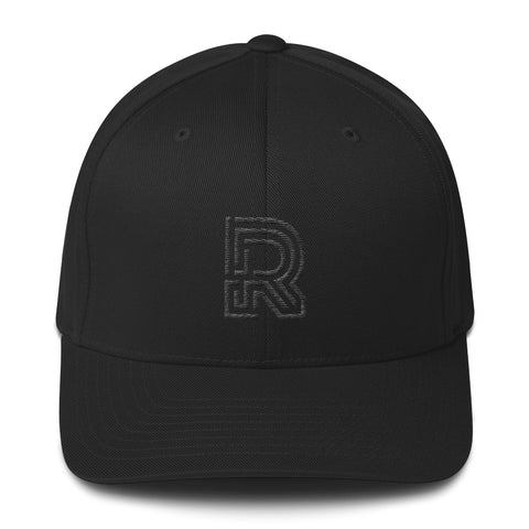 Black Structured Twill Cap